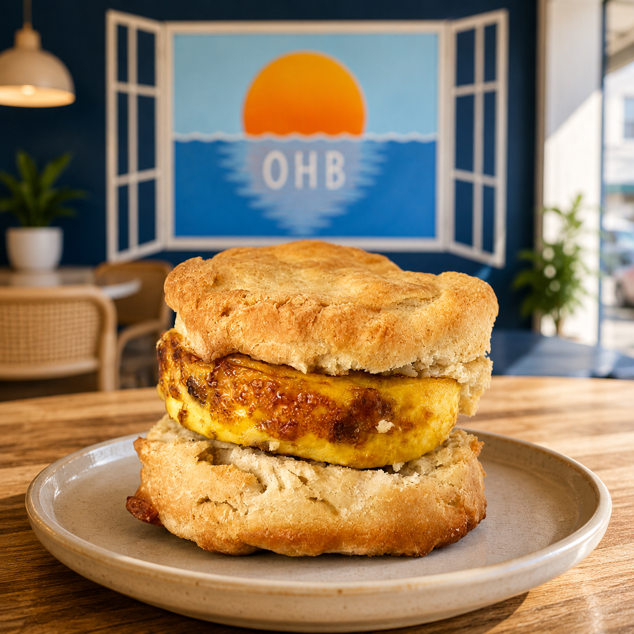 Breakfast sandwich- bacon, egg, & cheese