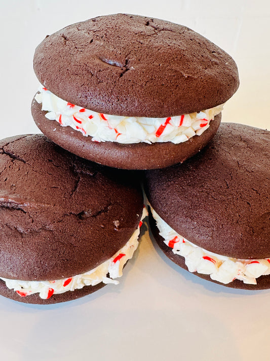 Chocolate Peppermint Whoopie Pies