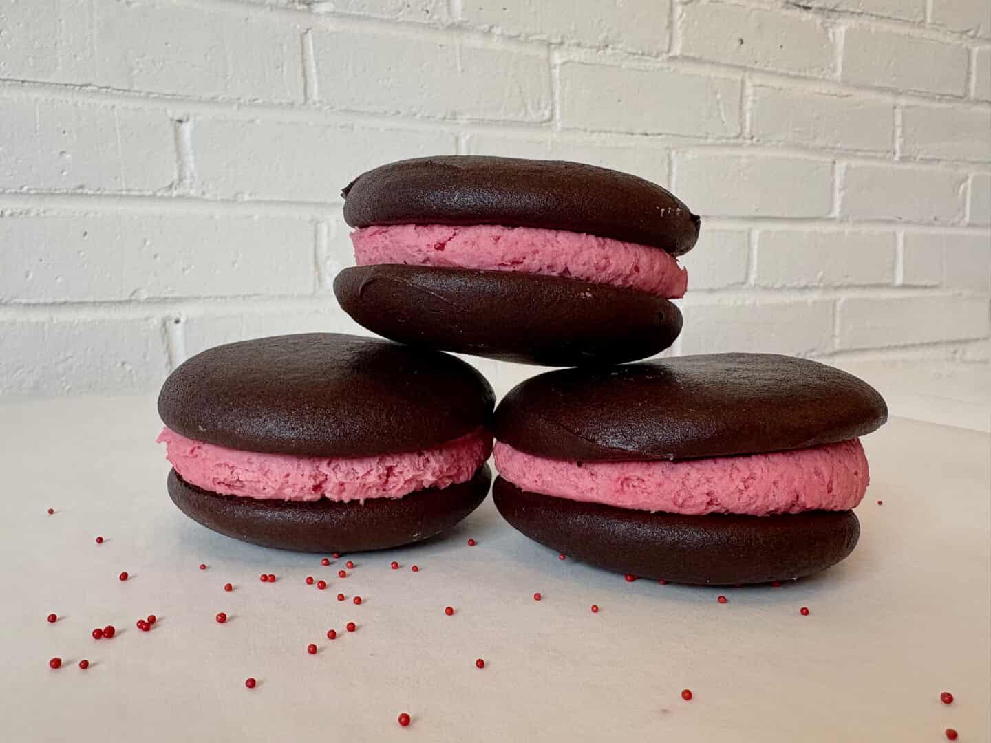 Chocolate Raspberry Whoopie Pies