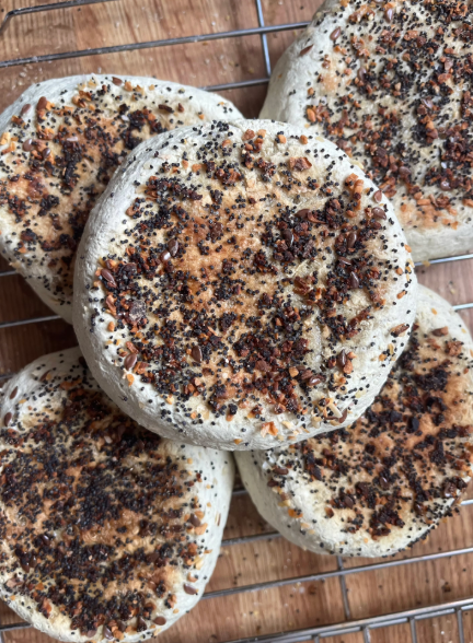 Everything English Muffins- Golden Moons Bakery
