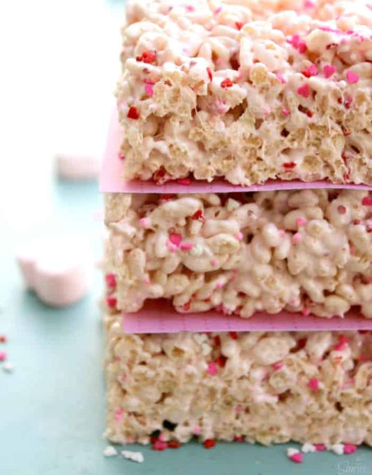 Valentine Sprinkles Rice Krispy Treats