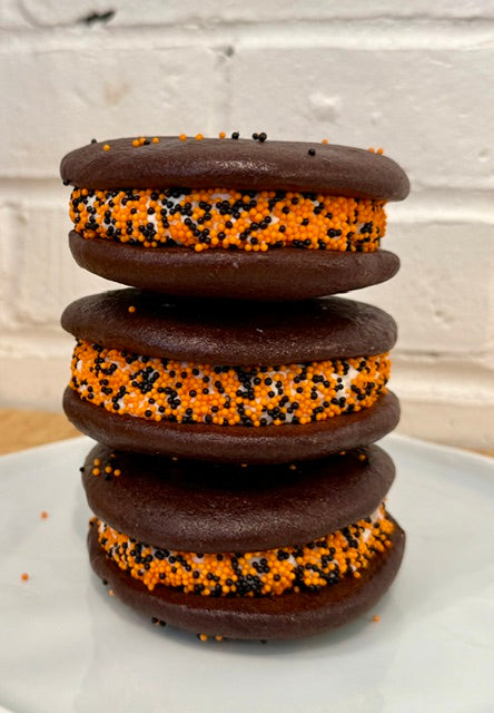 Chocolate Vanilla Sprinkle Whoopie Pies